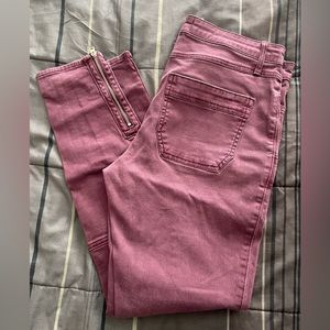 Abercrombie & Fitch Maroon Red Super Skinny High Rise Casual Pants Size 8